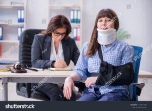 avvocato che consiglia lavoratore ferito in ufficio