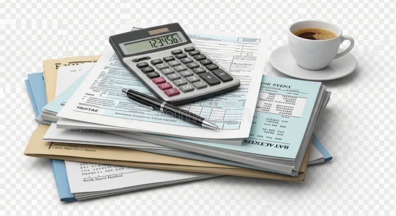 calcolatrice accanto a documenti finanziari