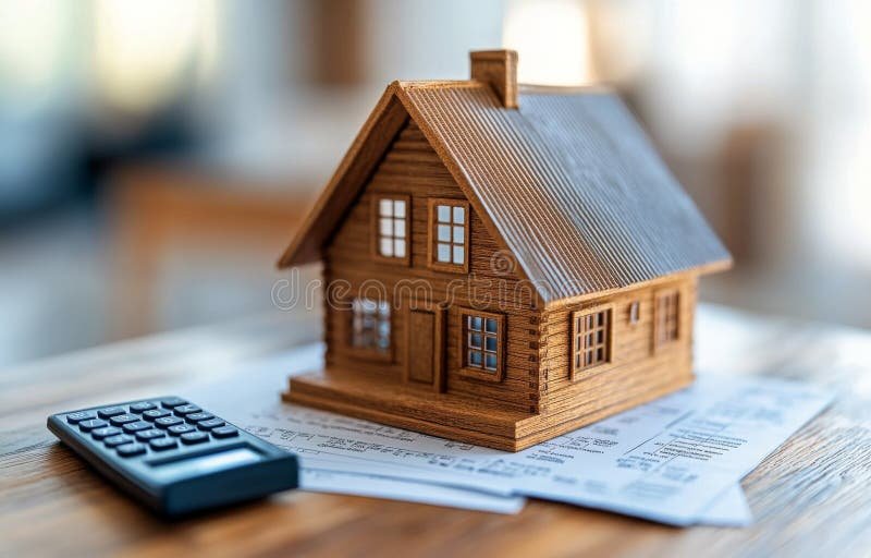 calcolatrice con documenti finanziari e casa