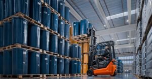 carrello elevatore elettrico in attivita industriale