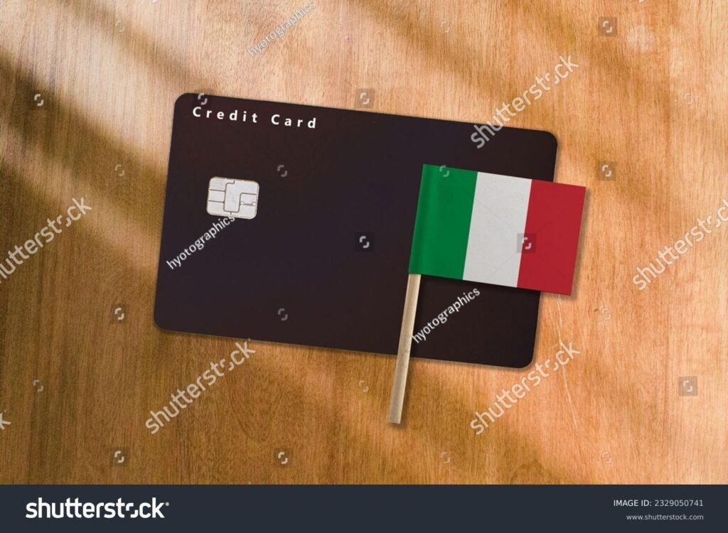 carte di credito italiane su tavolo legno