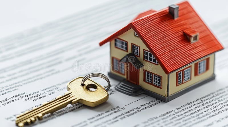 casa con chiavi e documento di contratto