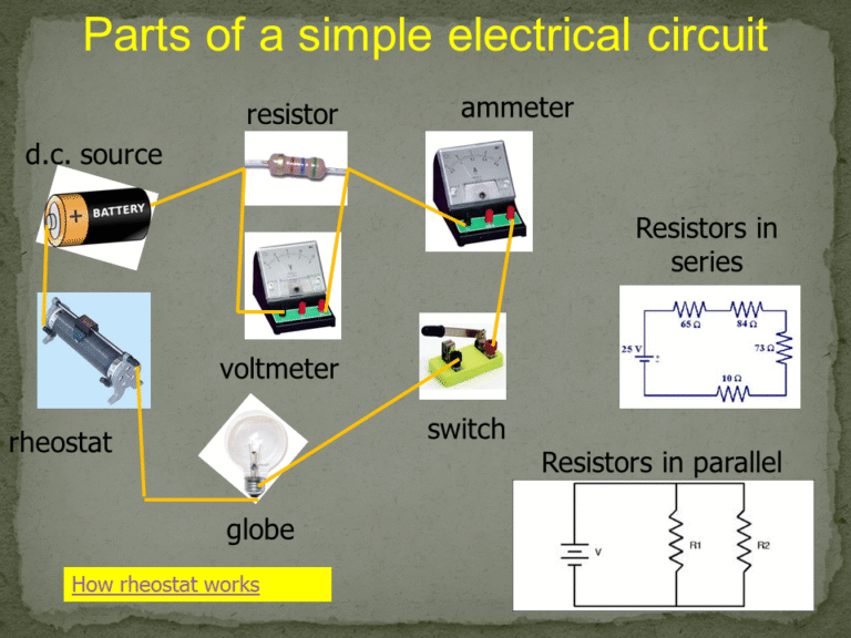 circuito elettronico semplice con componenti base