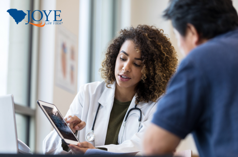 medico che visita un lavoratore in ufficio 1