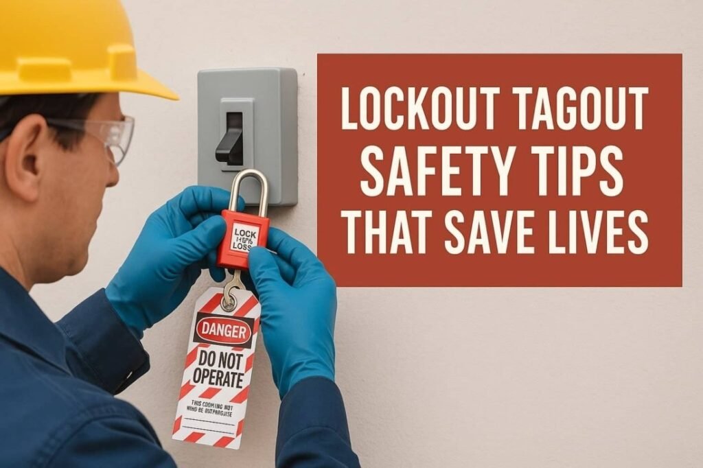 Qual È La Procedura Corretta Di Log Out Tag Out Per La Sicurezza Sul Lavoro 2 operaio che applica dispositivi di lockout tagout