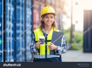 operaio che indossa dpi e controlla cantiere