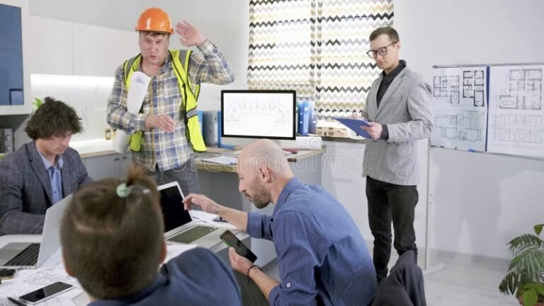 operaio con casco che compila denuncia in ufficio