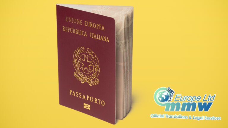 passaporto italiano con documenti ufficiali
