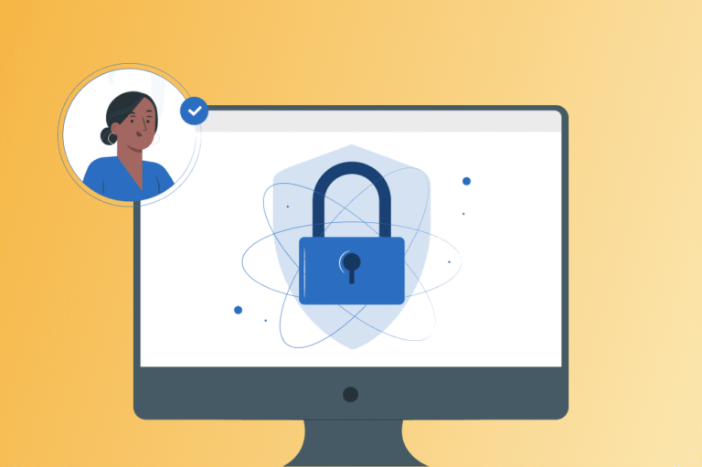 persona che scrive curriculum con lucchetto digitale