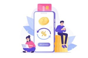 persona felice che riceve pagamento digitale