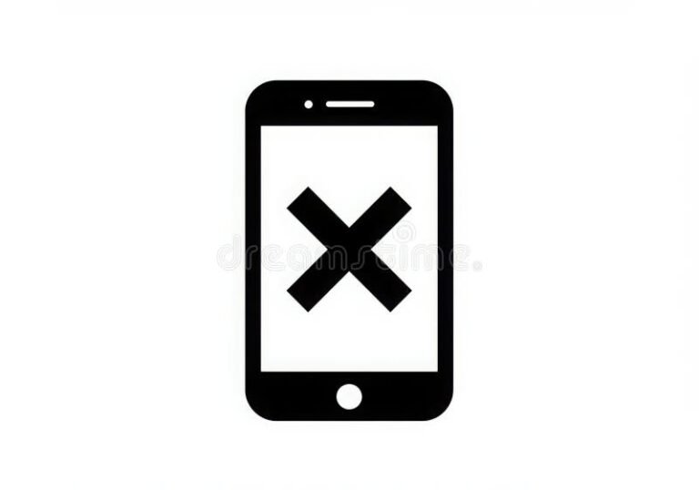 smartphone iphone con icona errore display